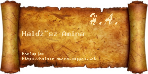 Halász Amina névjegykártya